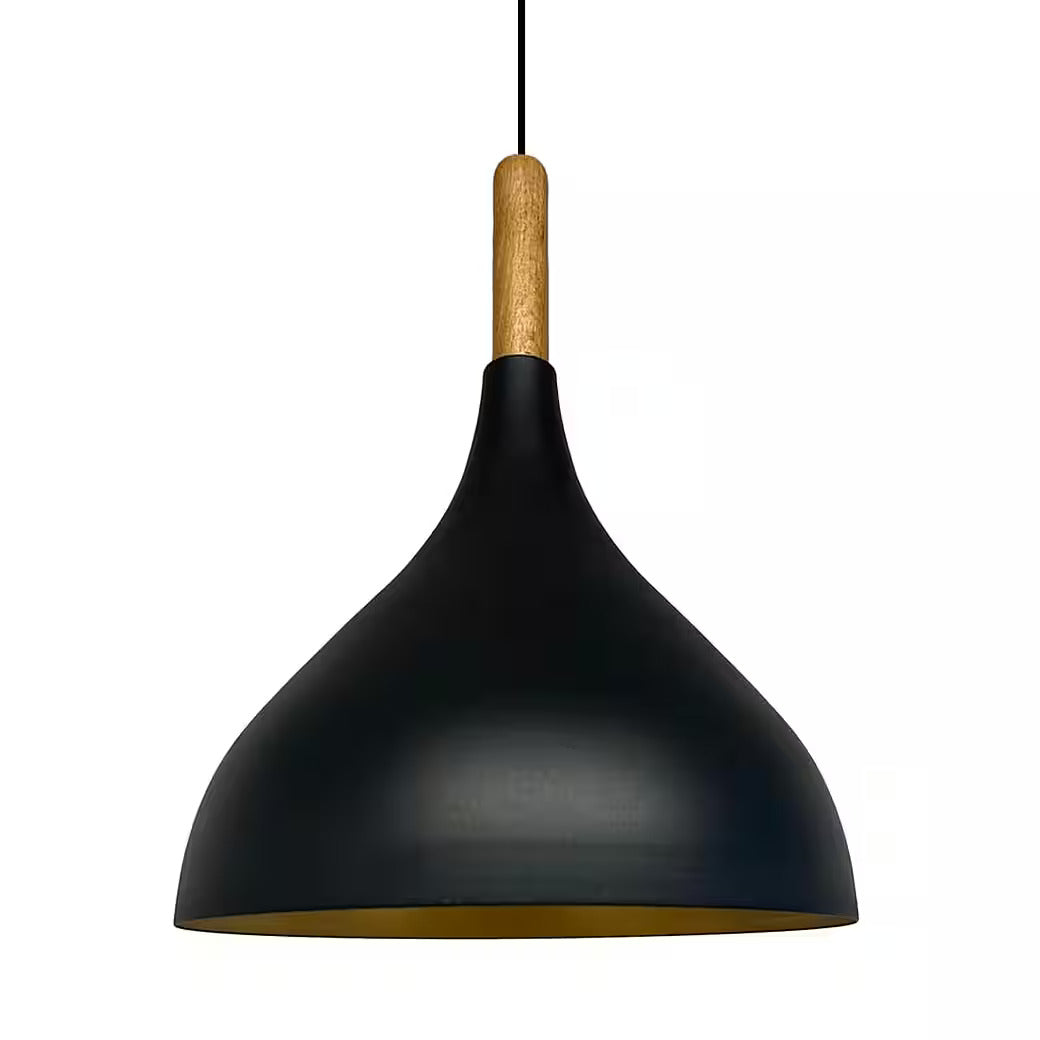 Bamyum Adash, Flammige Metall mit Holz Hängelampe